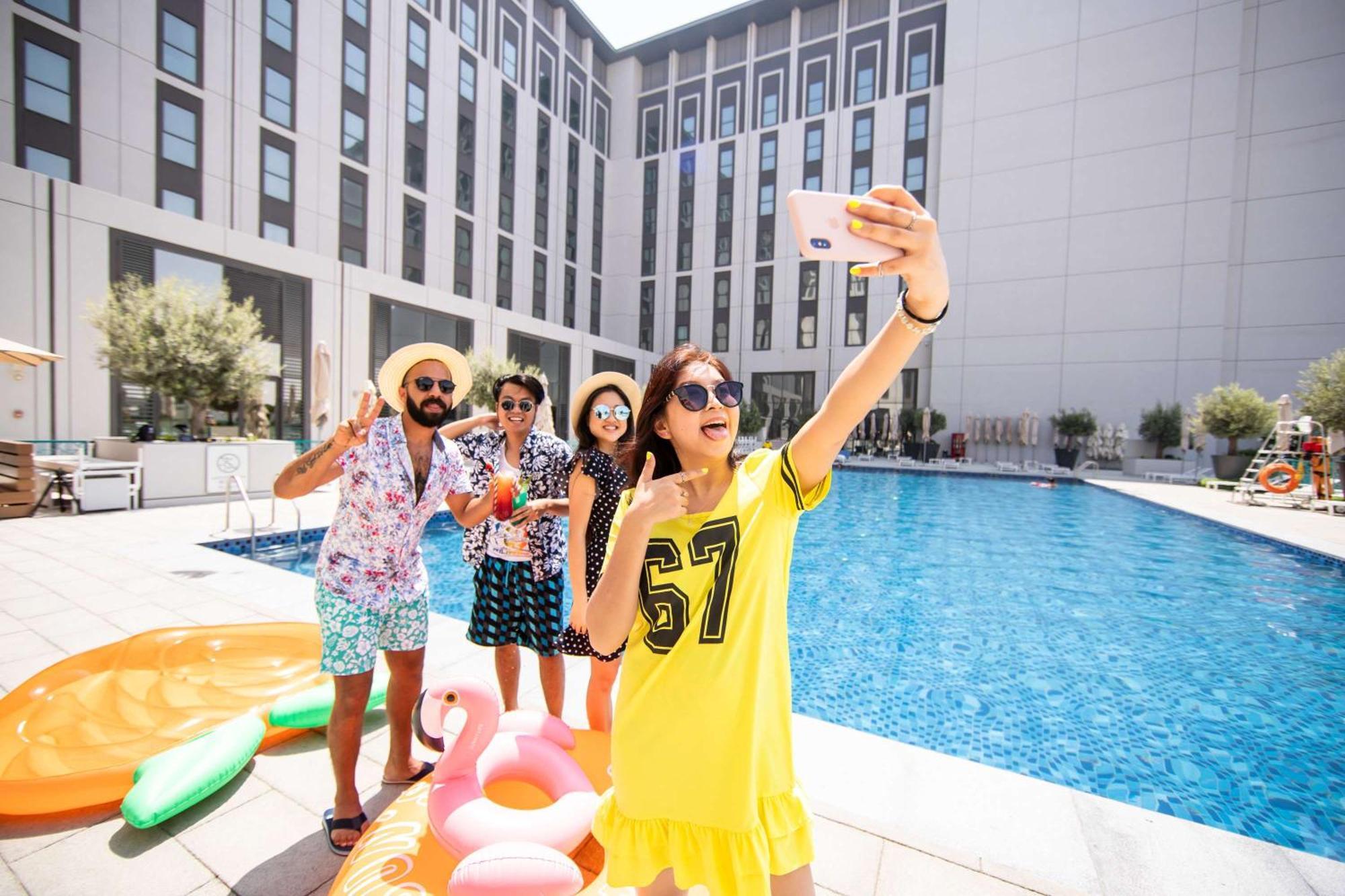 Hotel Rove At The Park Dubai Exterior foto